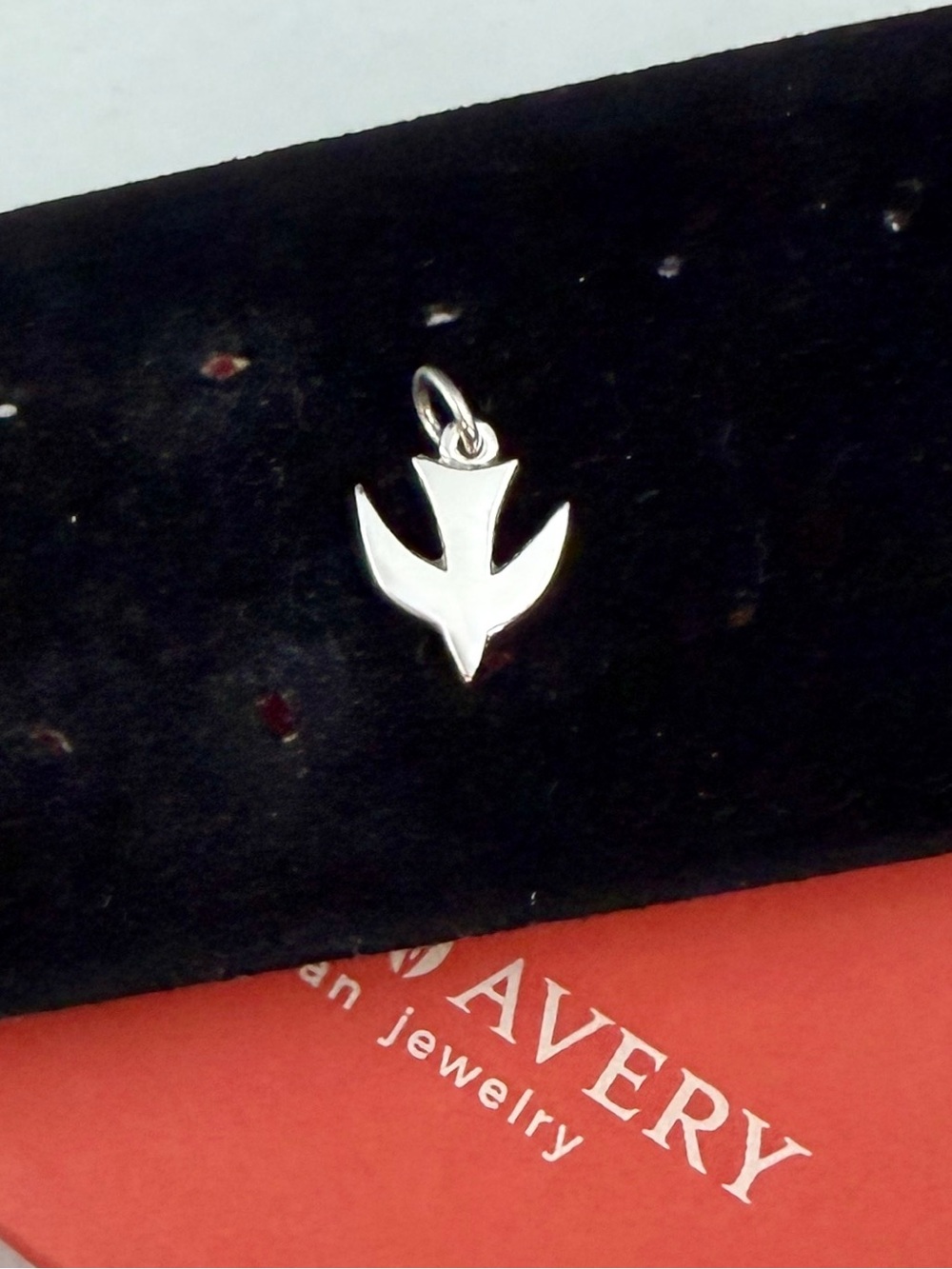 JAMES AVERY Sterling Silver Solid Filled Descending Dove Charm; RETIRED